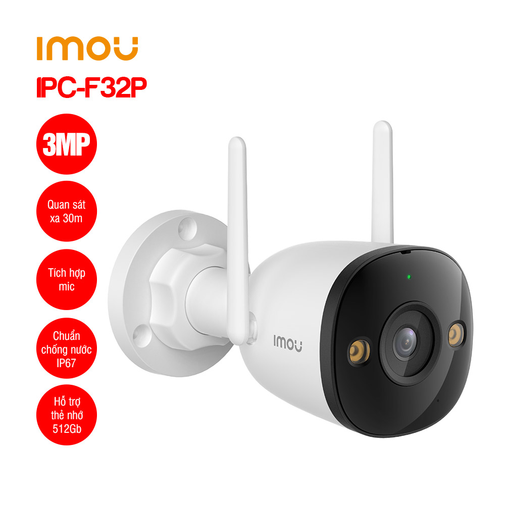 Camera Wifi Ngoài Trời IMOU IPC-F32P 3MP – Sự lựa chọn hoàn hảo cho an ninh bền vững ngoài trời